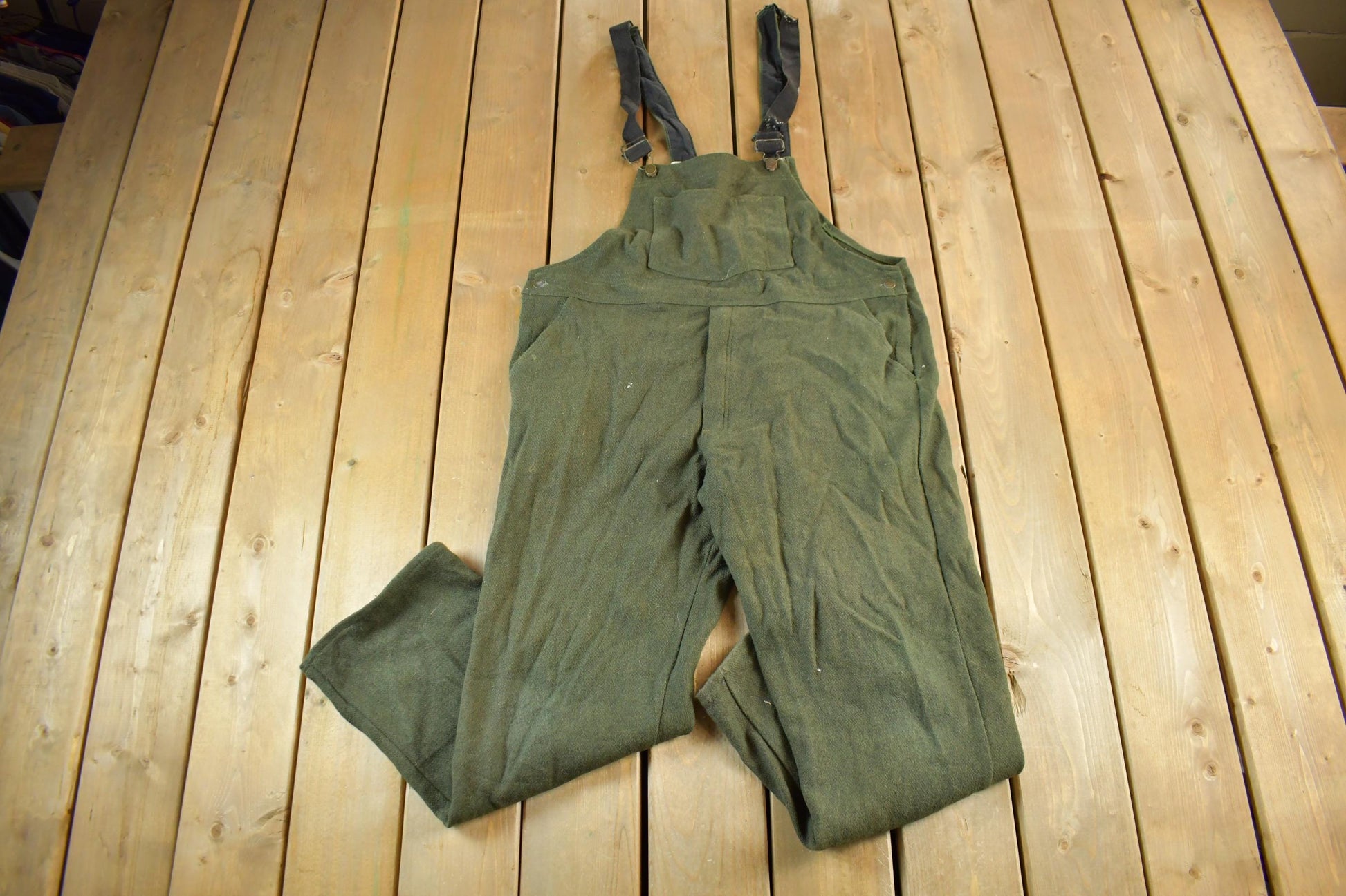 Vintage 1980s Codet Wool Overalls Size 44 x 29