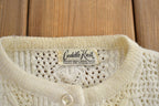 Vintage 1980s Knitted Cardigan Sweater