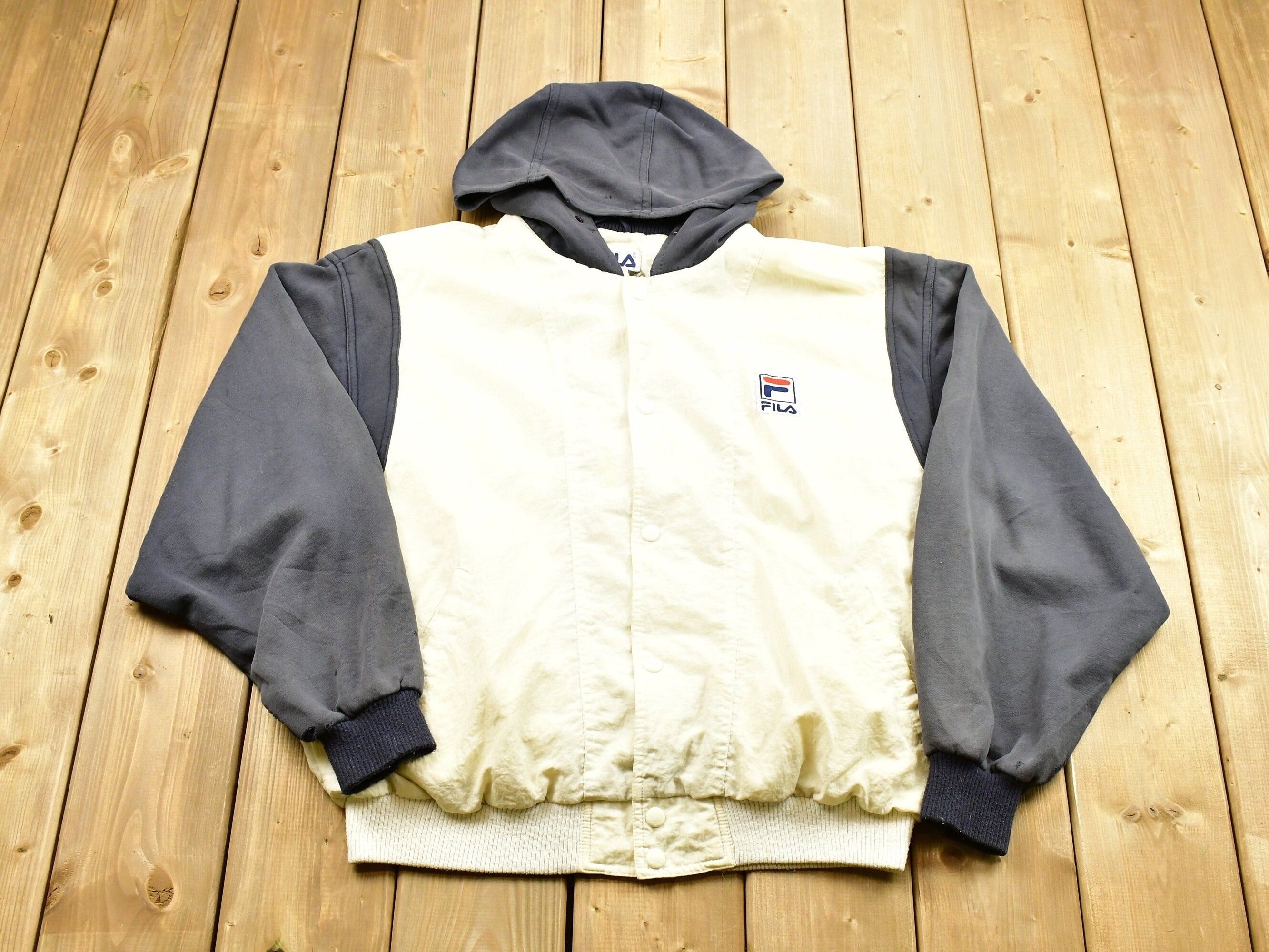 Vintage 1990s Fila Hooded Sweater Jacket