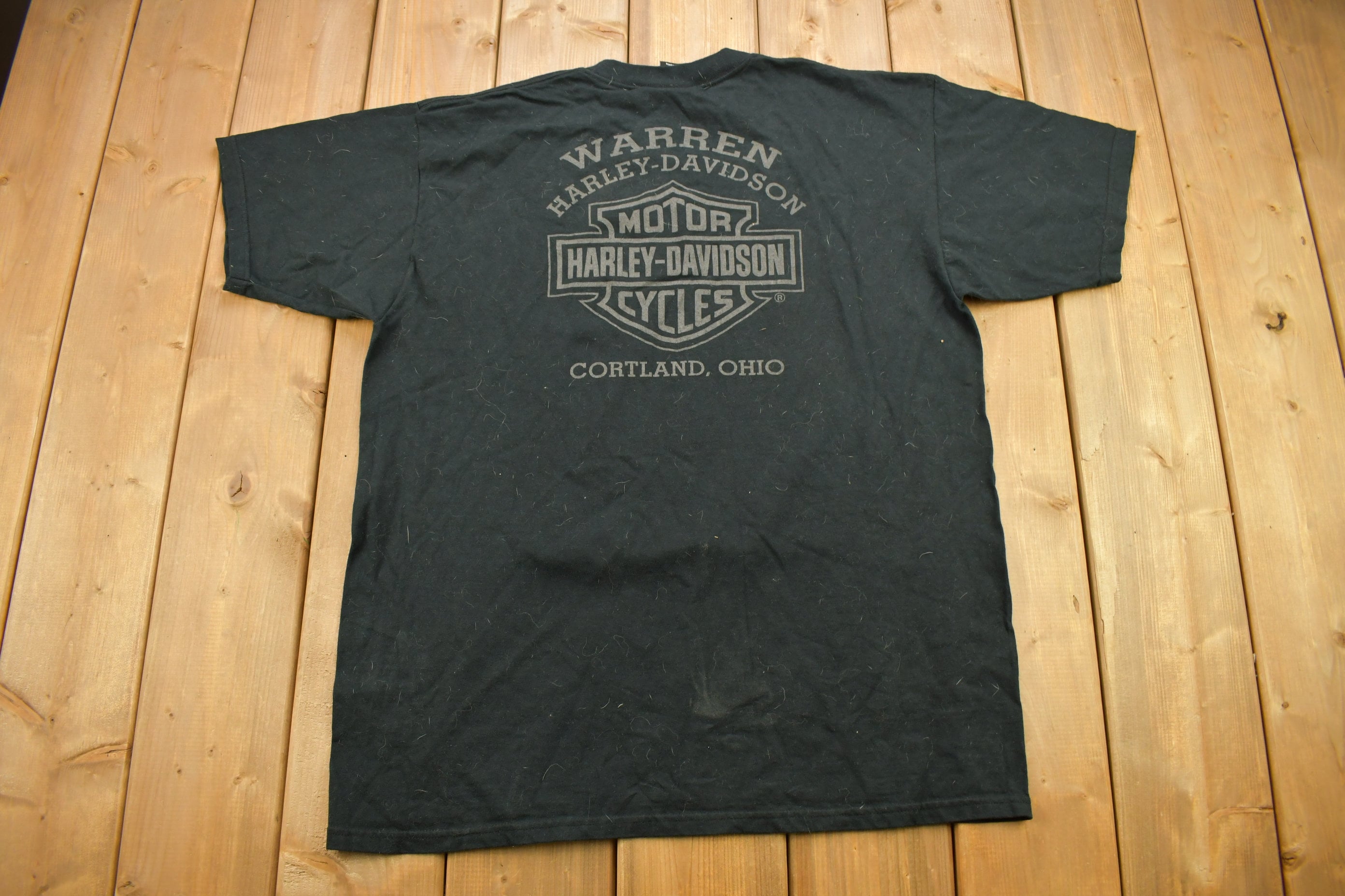 Vintage 2002 Warren Harley Davidson Cortland Ohio T-Shirt
