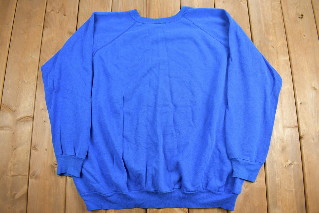 Vintage 1980s Blue Tultex Blank Crewneck Sweatshirt