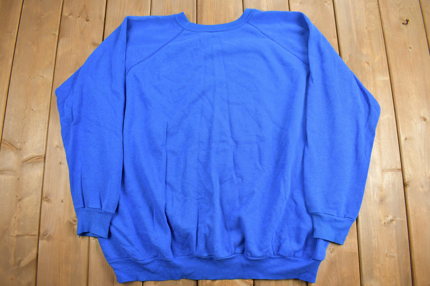 Vintage 1980s Blue Tultex Blank Crewneck Sweatshirt / 80s Crewneck / Made In USA / Essential / Streetwear / 80s Blank / Size 3XL