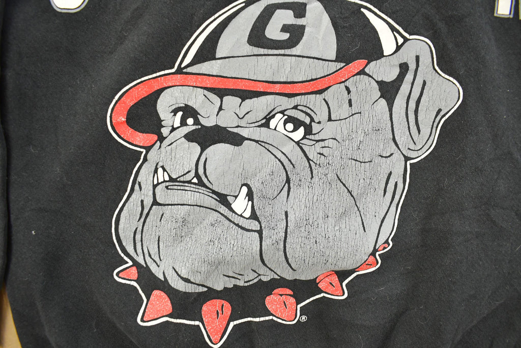 Vintage 1990s University of Georgia Bulldogs Distressed Crewneck Sweatshirt Men's Large