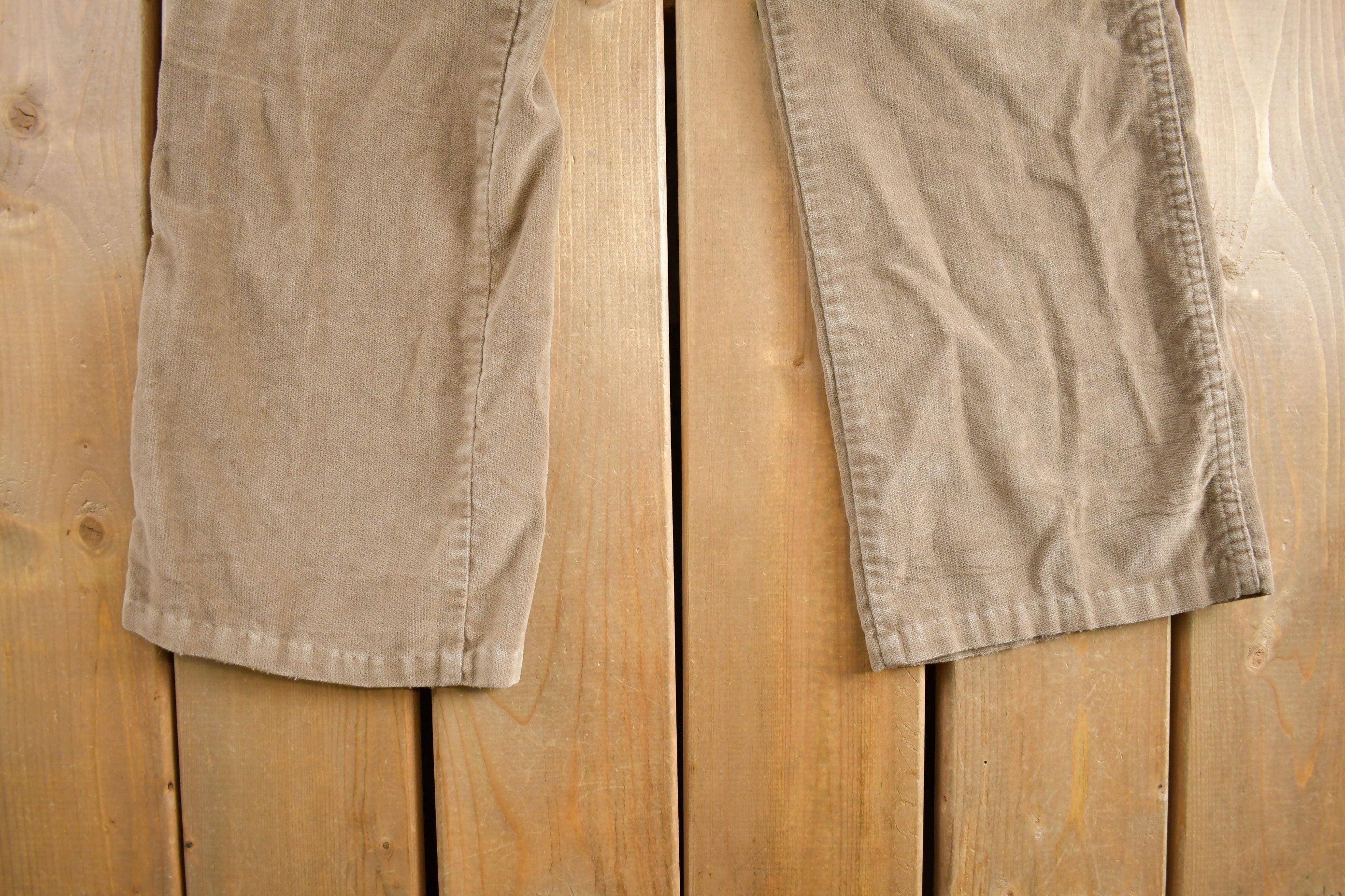Vintage 1990s Sedgefield Beige Canvas Pants Size 36x34