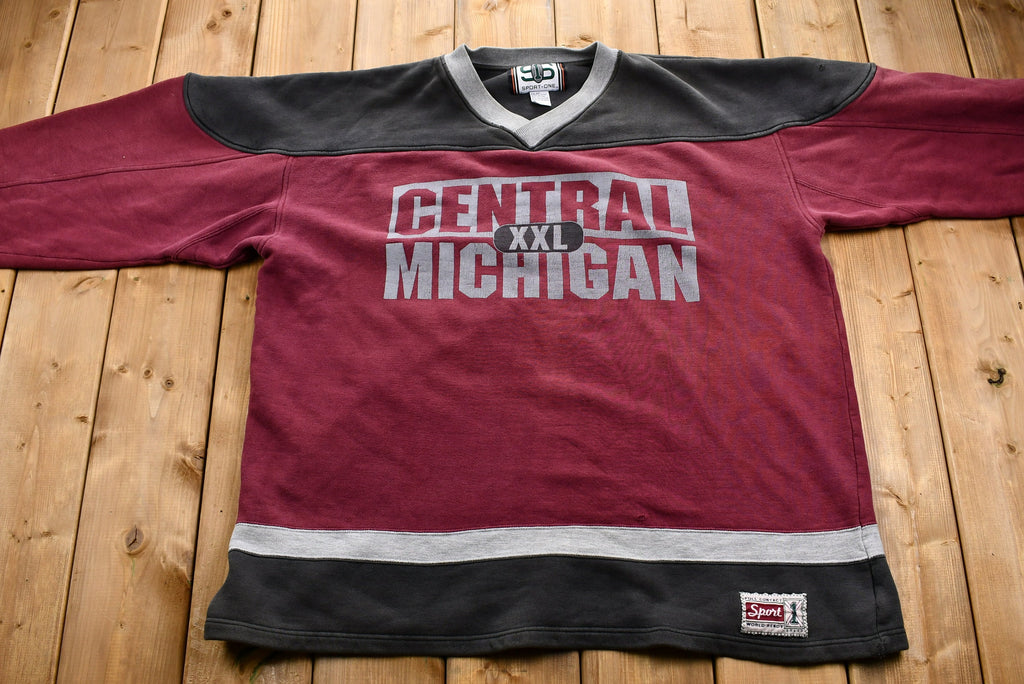 Vintage 1990s Central Michigan Jersey-Style Pullover