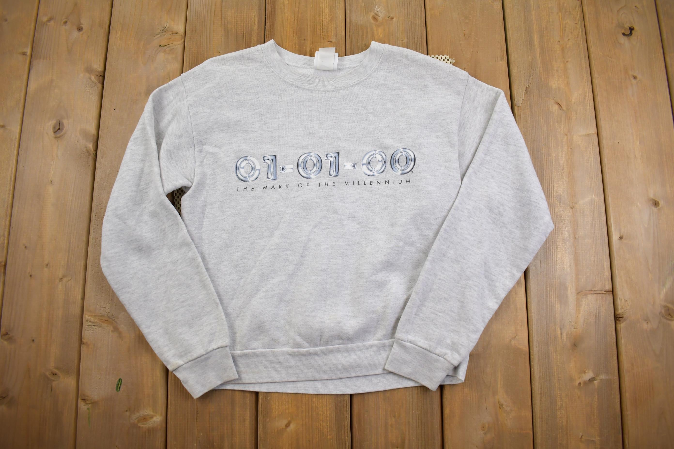 Vintage 1990s New Millennium Celebration Crewneck Sweatshirt Made In USA- Small