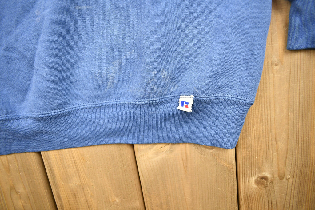 Vintage 1990s Russell Athletics Blank Blue Crewneck Sweatshirt