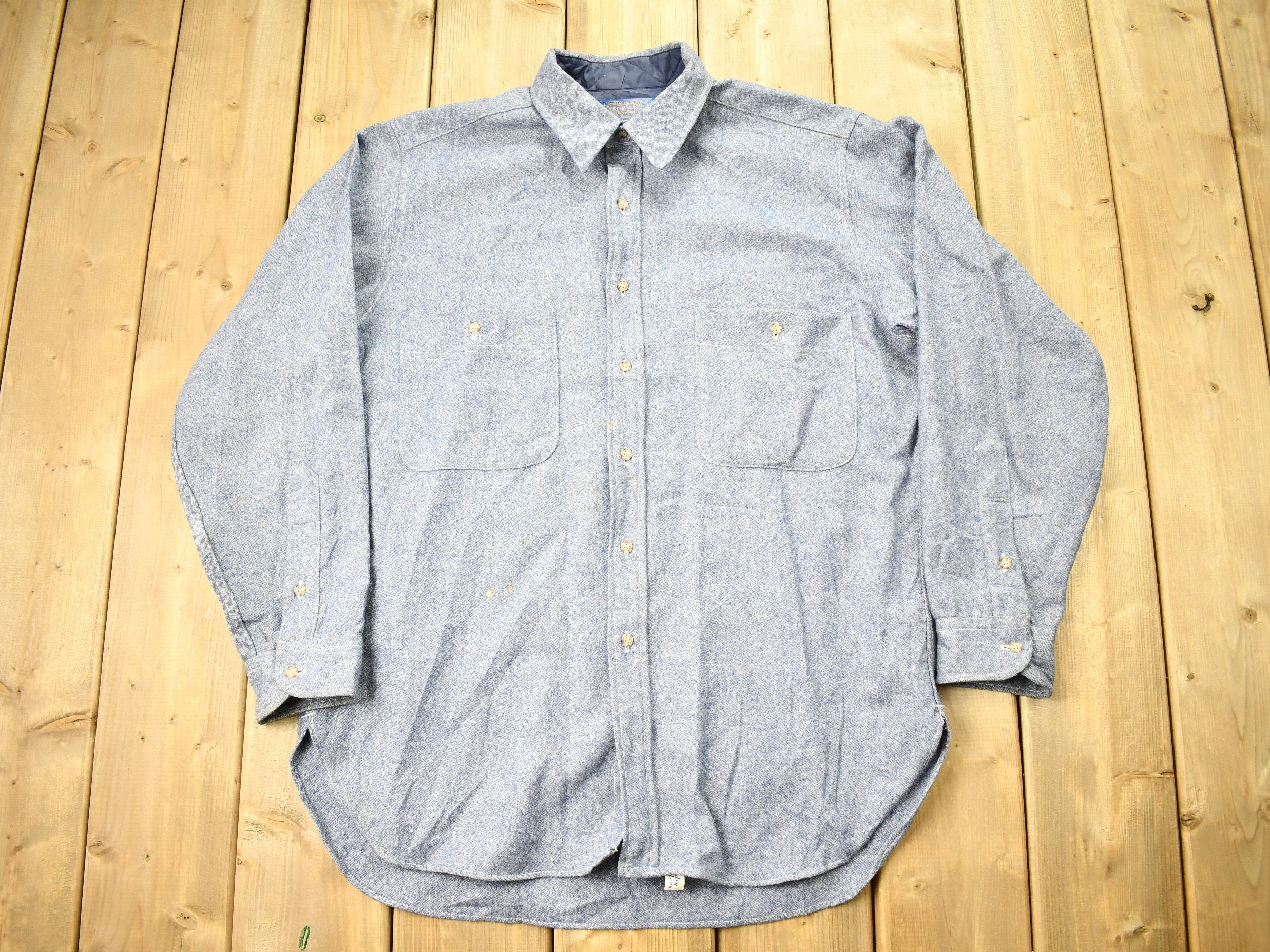 Vintage 1960s Pendleton Blank Button Up Shirt