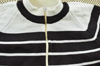 True Vintage 1970s Miss Holly Short Sleeve Quarter Zip Knit Polyester Sweater T-Shirt Womens S /
