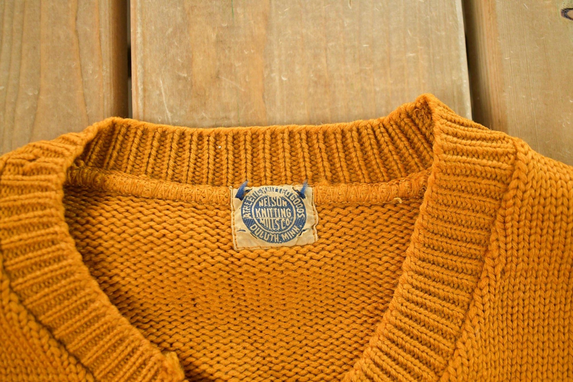 Vintage 1940s Nelson Knitting Mills of Duluth Collegiate Varsity Style Knit Sweater Men's Small