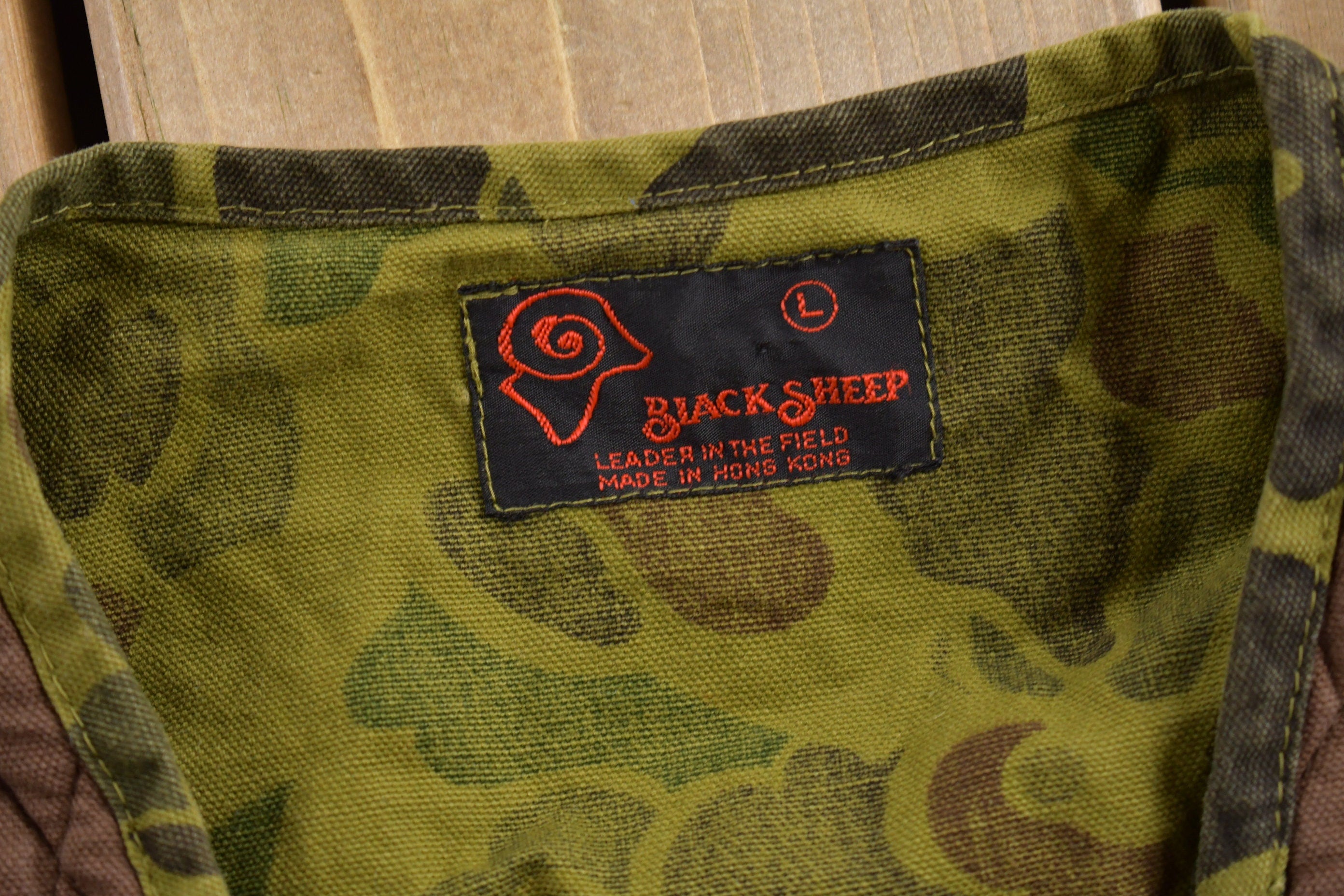 Vintage 1980s Black Sheep Duck Camo Hunting Vest