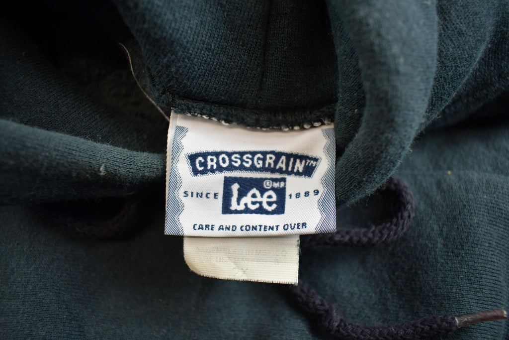 Vintage 1990s Christensen Construction Lee Crossgrain Graphic Hoodie Made In USA