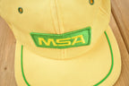Vintage 1990s MSA Safety Company Yellow Snap Back Hat