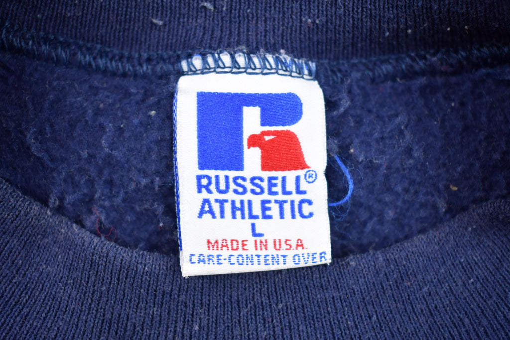 Vintage 1990s Russell Athletic American Flag Crewneck Sweatshirt