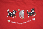 Vintage 1990s Cute Cat Grandkids Embroidered Crewneck