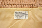 Vintage 1970s Crochet Knit Suede Full length Hooded Light Jacket