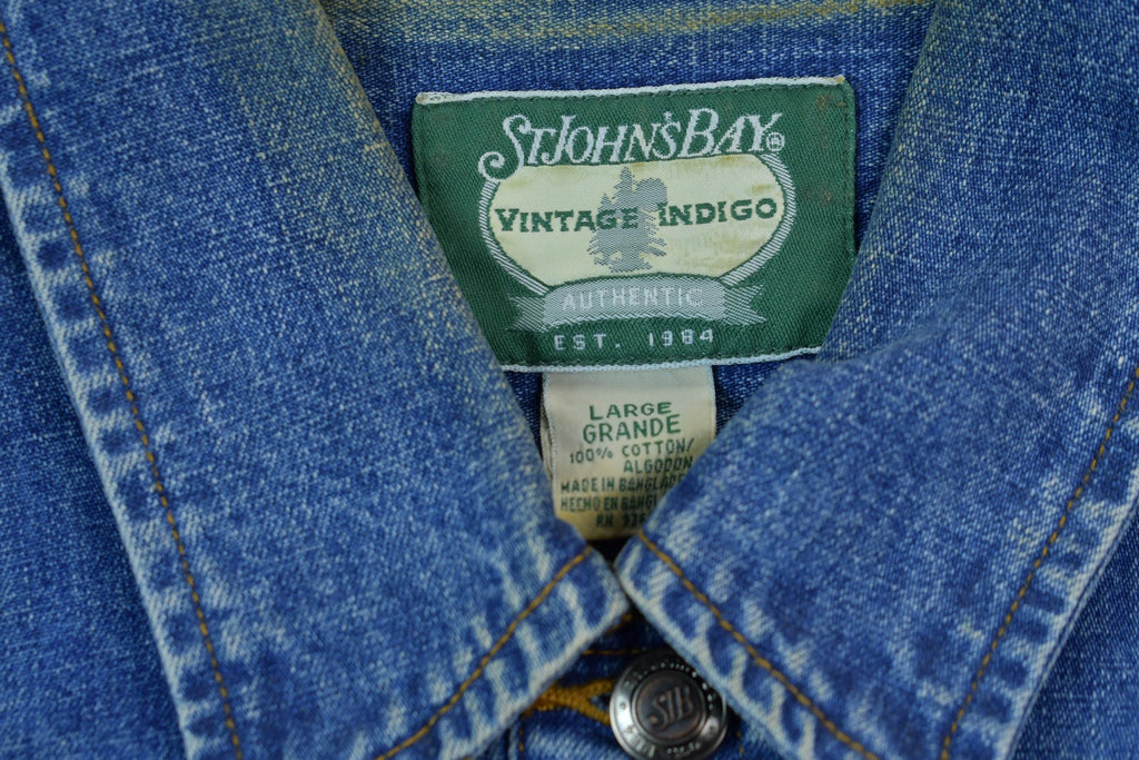 Vintage 1990s Vintage Indigo Western Style Button Up Rodeo Vest