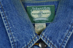 Vintage 1990s Vintage Indigo Western Style Button Up Rodeo Vest