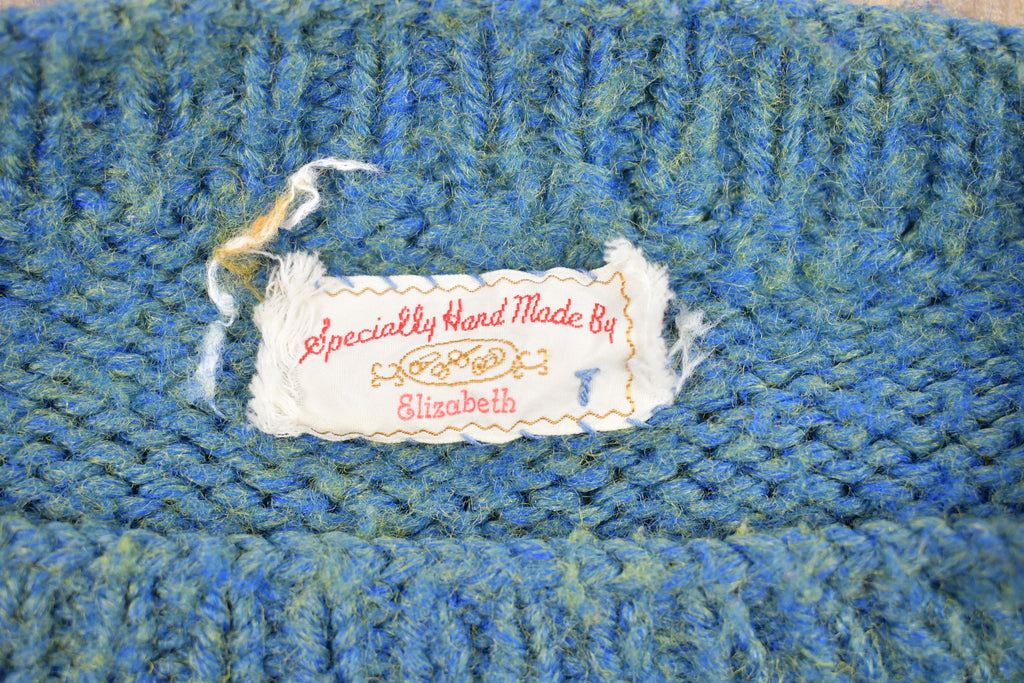Vintage 1980s Hand Made Knitted Sweater