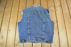 Vintage 1990s Levi's Denim Blanket Lined Vest Jacket Mens Medium
