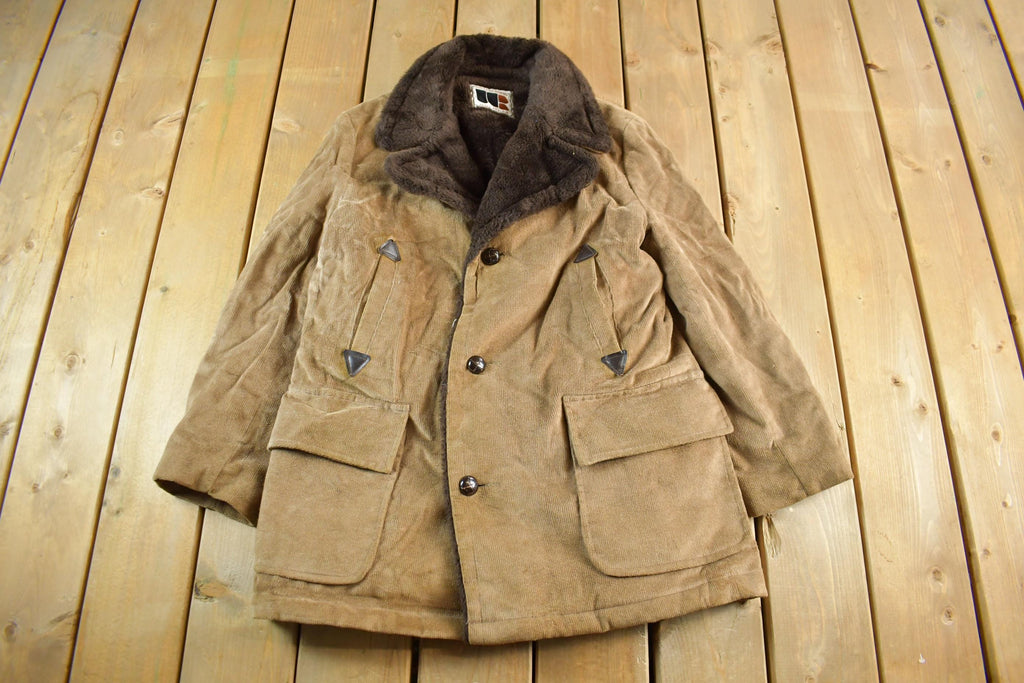 Vintage 1970s William Barry Fur Lined Jacket Men's Medium