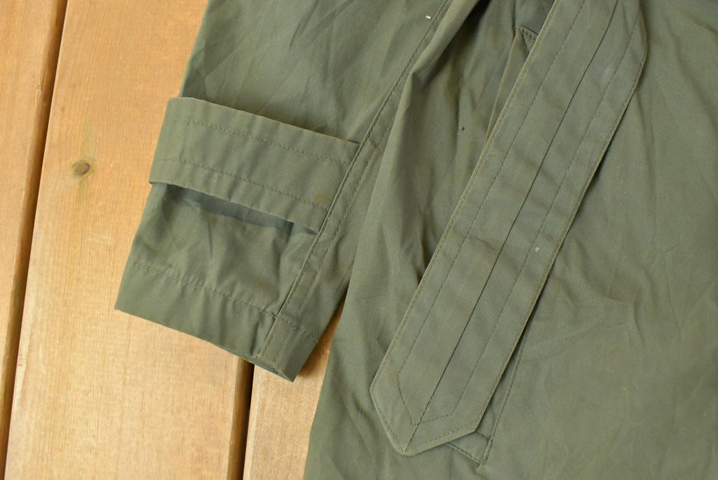 Vintage 1970s Military Overcoat Trench Jacket Men's XS