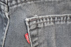 Vintage 1990s Levi Strauss Red Tab 505 Black Wash Denim Jeans Size 32 x 36
