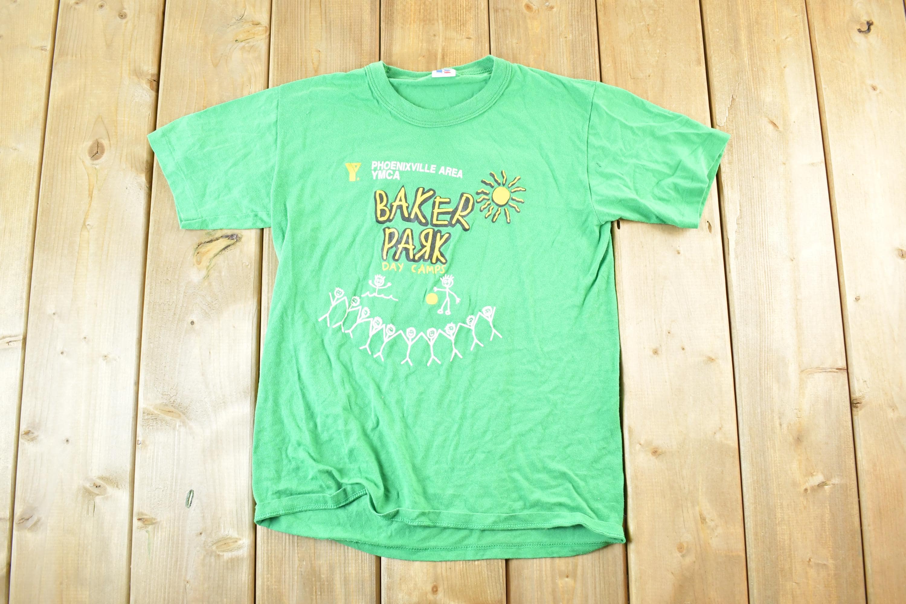 Vintage 1990s YMCA Phoenixville Day Camps Souvenir T-Shirt Mens S