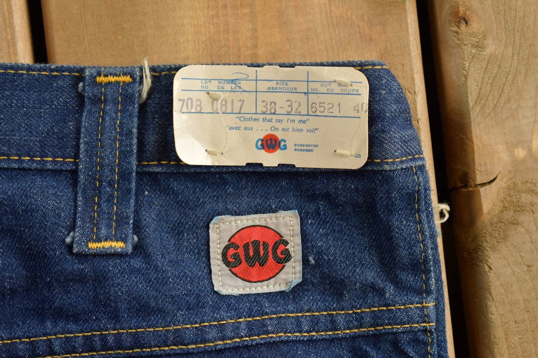 Vintage 1970s GWG Western Style Flare Jeans Size 36 x 32