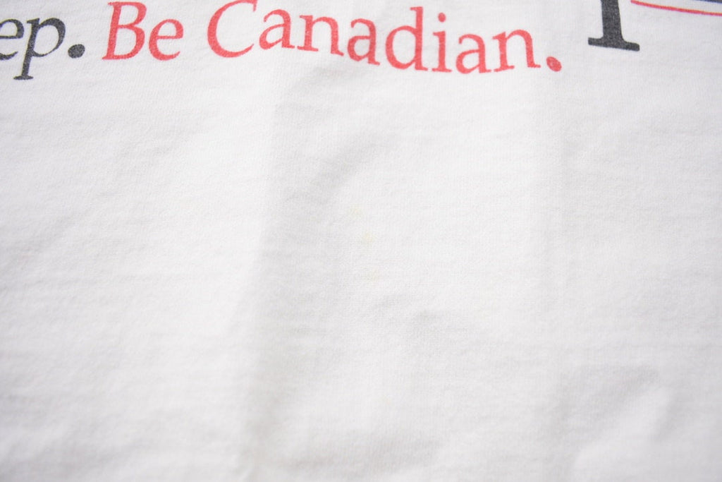 Vintage 1990s Life is Simple Eat Sleep Be Canadian Souvenir T Shirt
