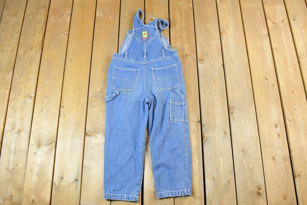 Vintage 1990s Pooh Bear Youth Denim Coveralls Size 8