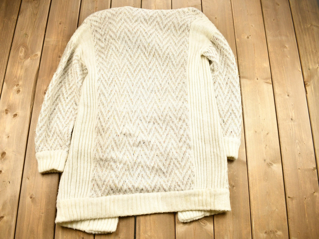 Vintage 1980s Monto Pan Le Chois Long Shall Cardigan Sweater