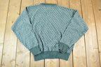 Vintage 1990s Winona Knits Abstract Pattern Crewneck Sweater Made In Minnesota USA