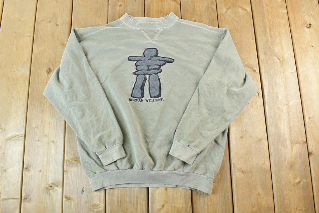 Vintage 1990s Norman wells Rock Guy Souvenir Crewneck Sweatshirt