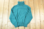 Vintage 1970's SKYR Shetland Wool Knit Turtleneck Sweater Women's M