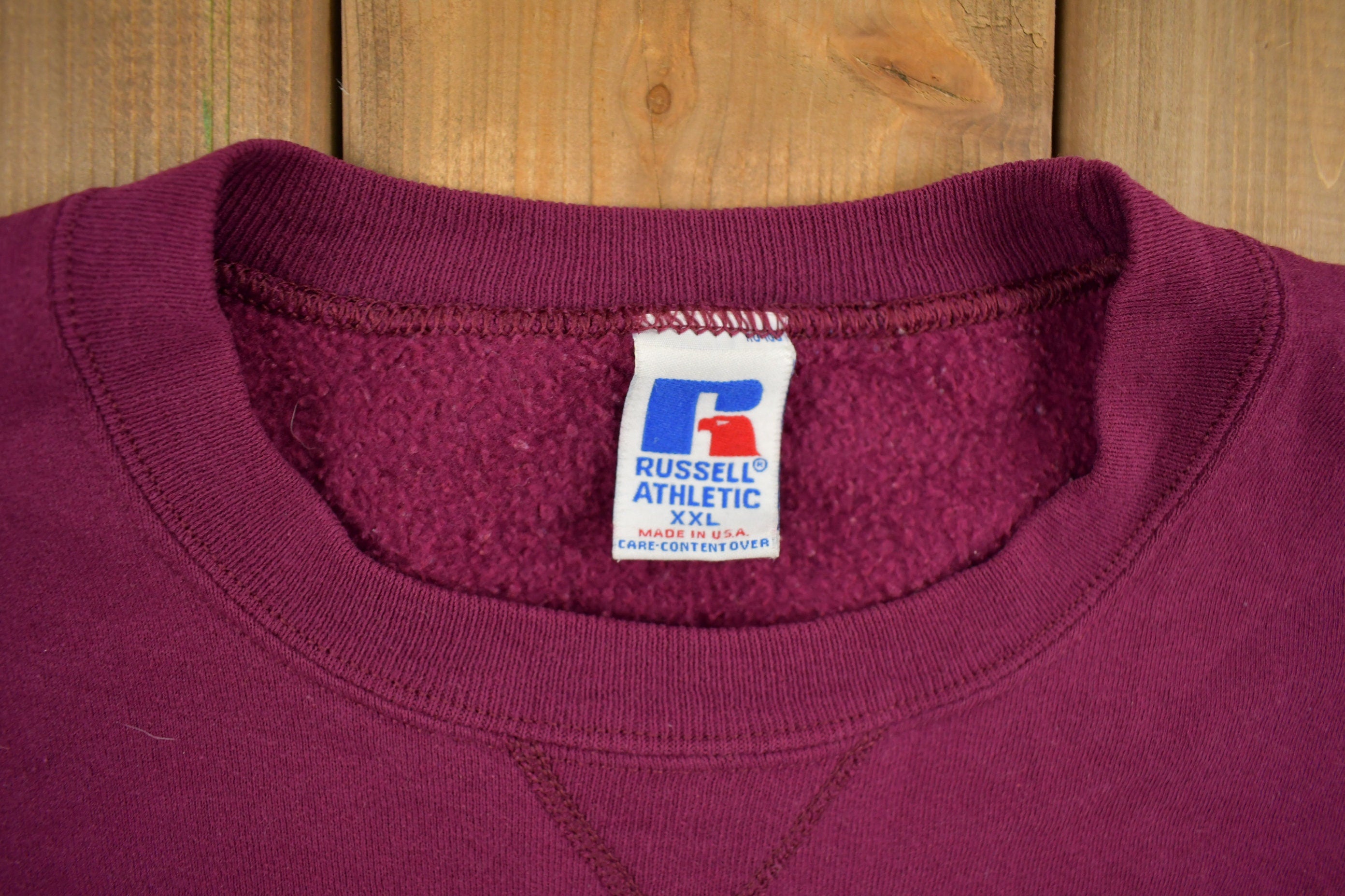 Vintage 1990s Russell Athletics Color Block Blank Crewneck Sweatshirt