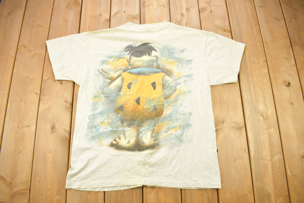 Vintage 1994 The Flintstones Fred Flintstone Double Sided Cartoon Promo T-Shirt