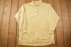 Vintage 1990s SDIE Blank Yellow Polo Sweatshirt