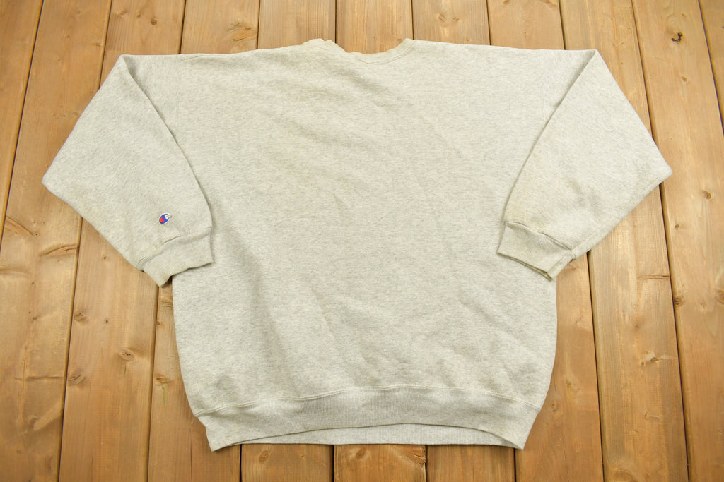 Vintage 1990s Champion Blank Grey Crewneck Sweatshirt
