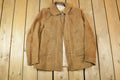 Vintage 1980s Trojan Sportswear Suede Leather Light Button Up jacket