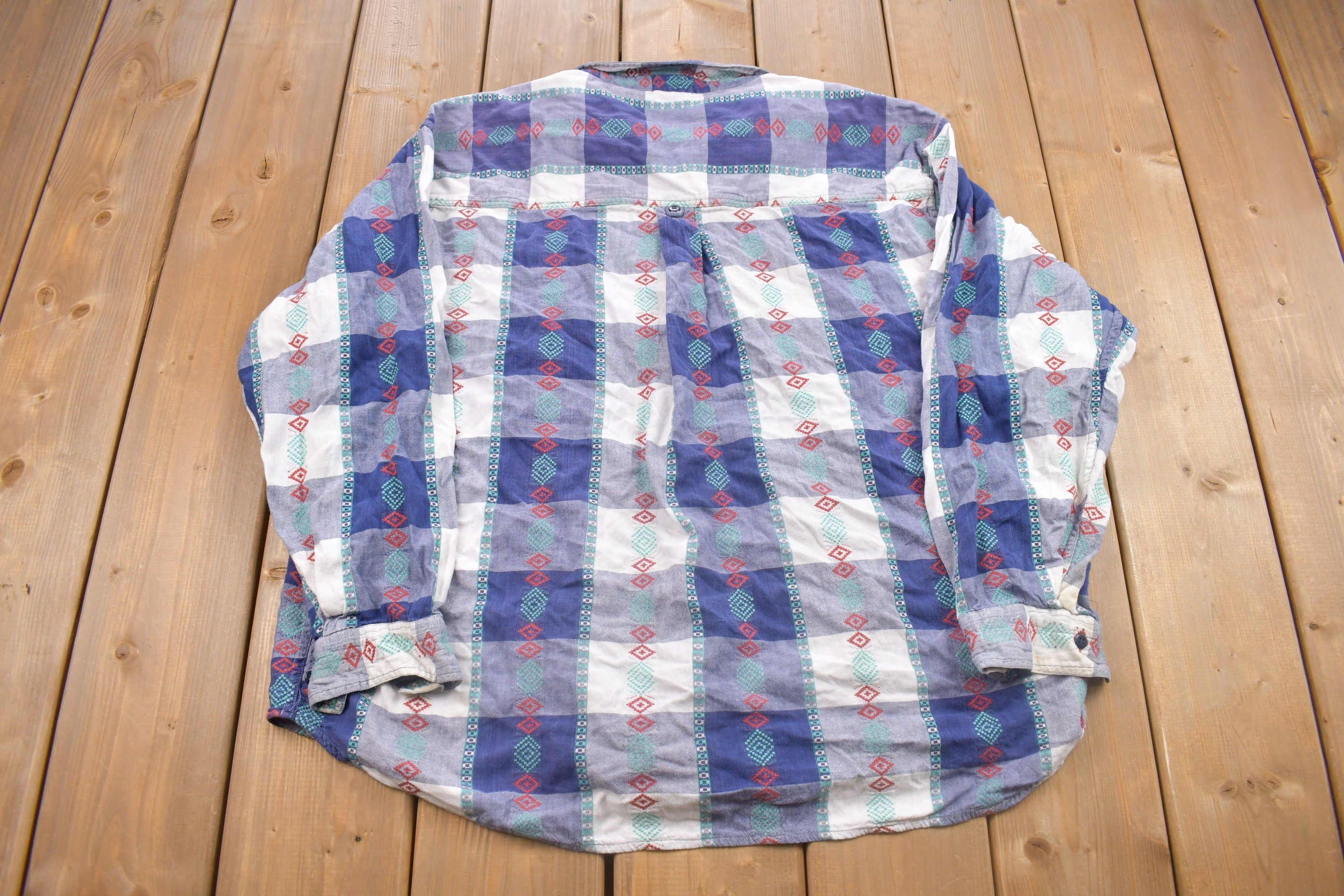 Vintage 1990s Futures Plaid Button Up Shirt