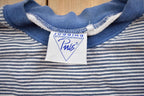 Vintage 1990s Aqualine Striped Nautical Crewneck Sweatshirt Made In USA