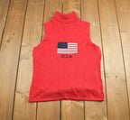 Vintage 1990s Carolyn Taylor U.S.A Knit Turtleneck Sweatervest