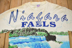 Vintage 1990s Niagara Falls All Over Print Souvenir T Shirt