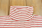Vintage 1980s Striped Short Sleeve Turtleneck Shirt