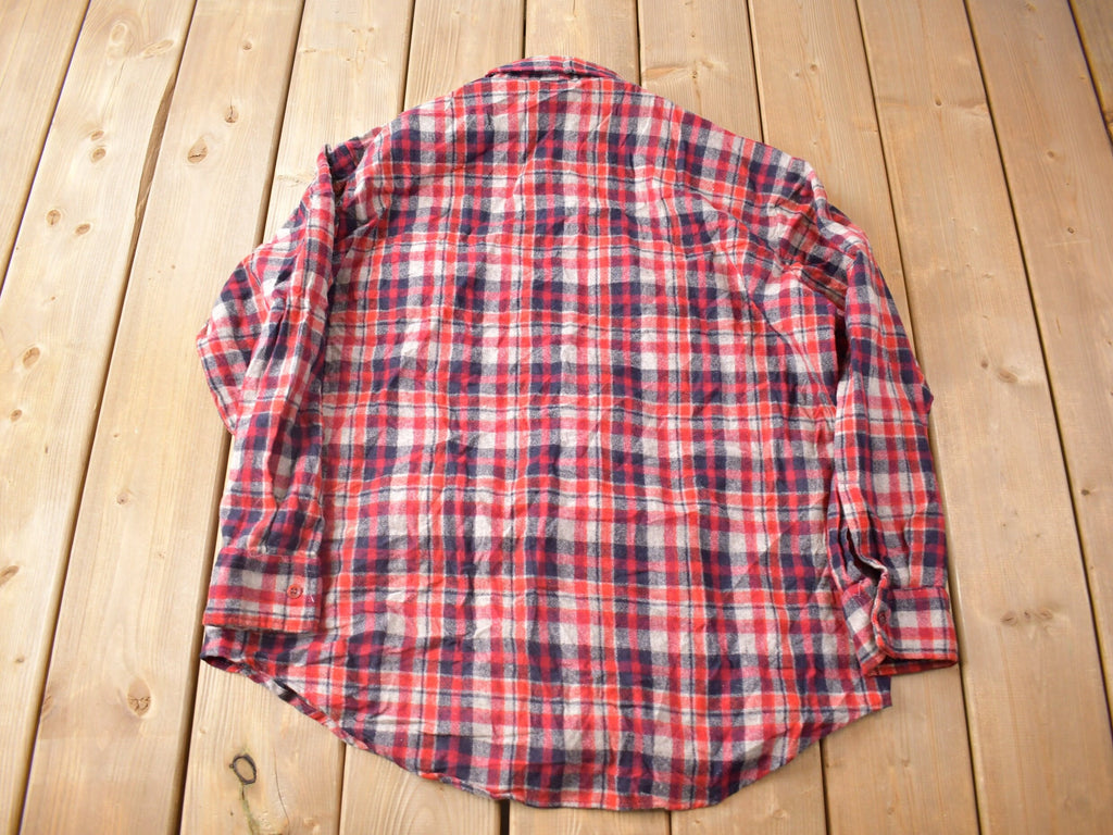 Vintage 1990s Ponderosa Plaid Flannel Button Up Shirt