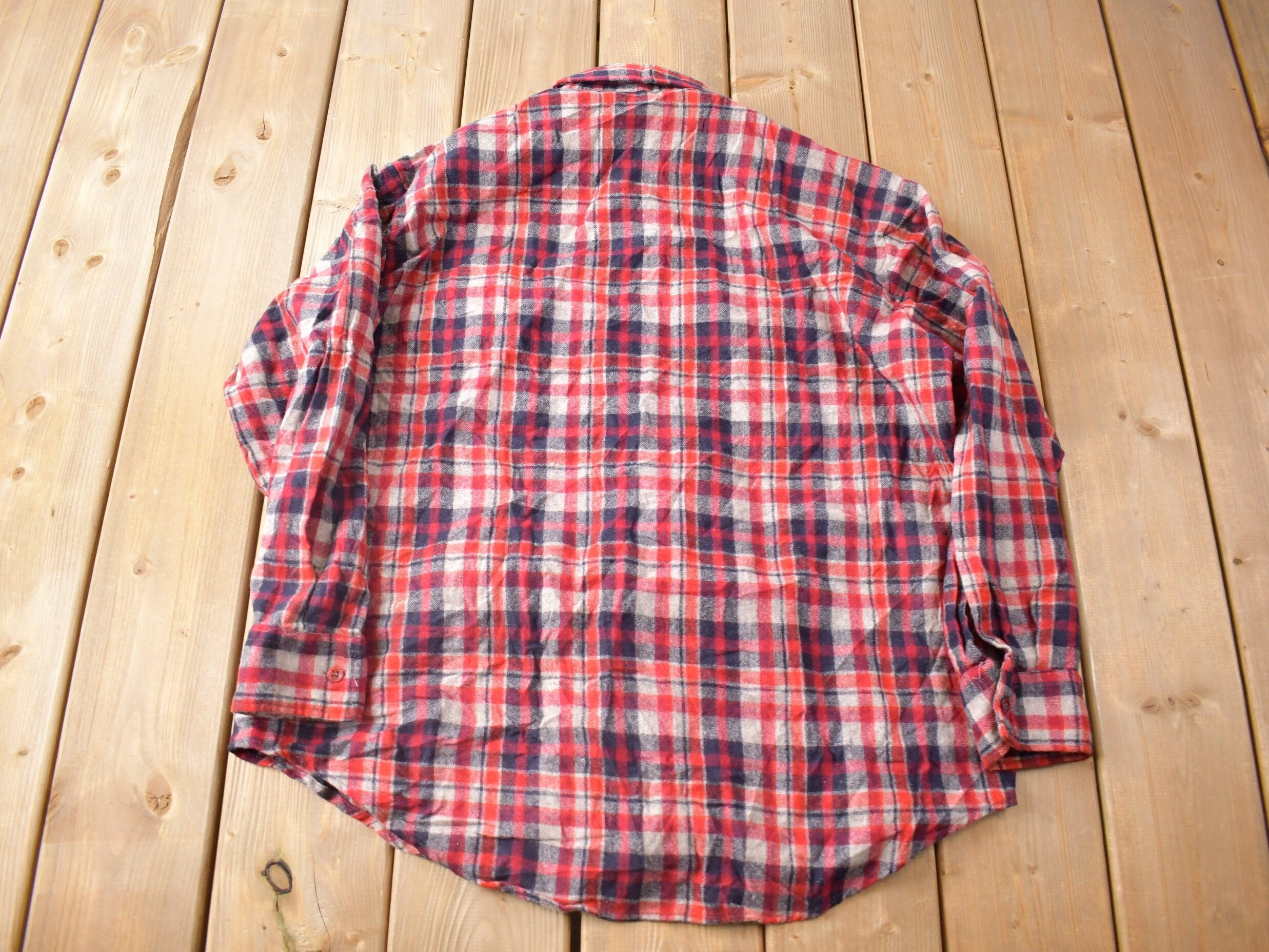 Vintage 1990s Ponderosa Plaid Flannel Button Up Shirt