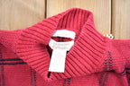 Vintage 1990s Christopher & Banks Plaid Mockneck Knit Sweater