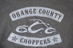 Vintage 1990s Orange Choppers Graphic Print Hoodie Sweatshirt Men's L