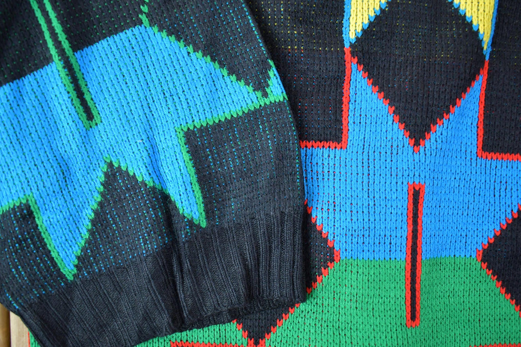 Vintage 1990s Express London Knit Crewneck Sweater  90s Crewneck  Made In Hong Kong  Preppy Knit